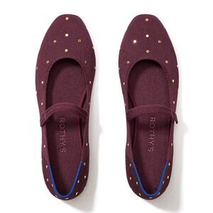 ROTHY'S The Square Mary Jane Flats in Studded Syrah Size 6